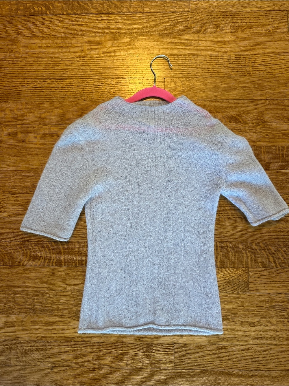 Reformation Light Lavender Cashmere Short Sleeve Top